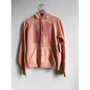 BILLABONG Women's Catchin Waves Sweatshirt Top In Tropical Peach Size S